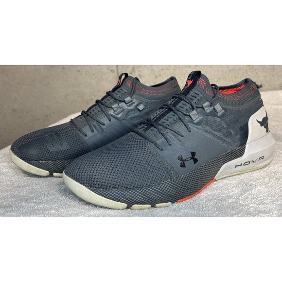Under Armour Project Rock 2 UA HOVR Training Shoes Gray Men\'s Sz 10 3022024-102